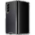 Black Carbon Fiber Specialty Texture Material Galaxy Z Fold4 5G Clear Case
